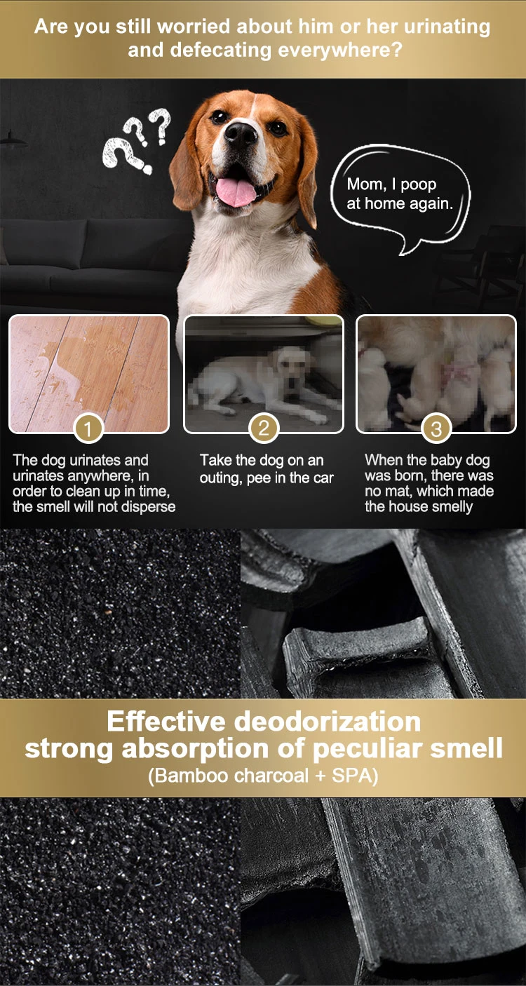 Wholesale Training Pad Dog Cage Mat Pet Flooring Foot Disposable Bamboo Charcoal Dog PEE Pad