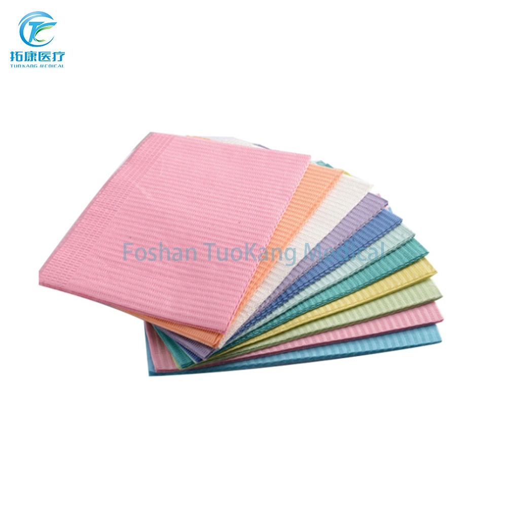 Medical Disposable Material Dental Scarf Colored Bib Dental Pad Towel