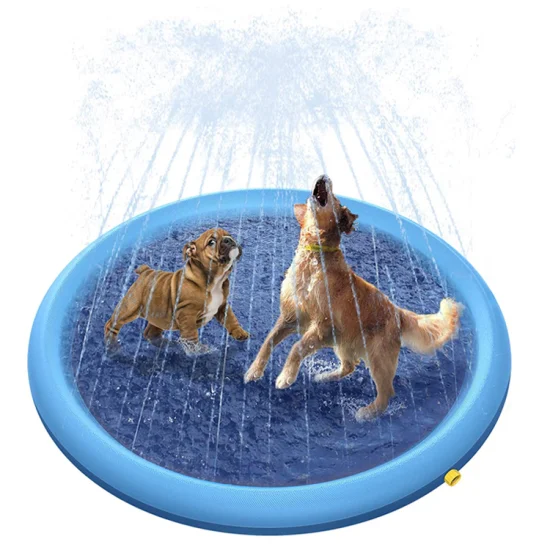 Tappetino gonfiabile per giochi d'acqua per animali domestici, spruzzatore per cani