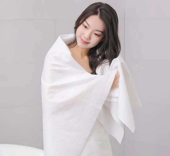 Toallas Desechables Asciugamano da bagno monouso portatile personalizzato da viaggio realizzato in tessuto non tessuto di cotone compresso