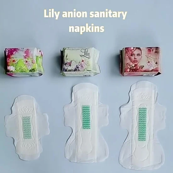 Tovagliolo sanitario OEM per l'igiene femminile Assorbente sanitario biodegradabile/assorbenti igienici realizzati in cotone biodegradabile Lady Anion
